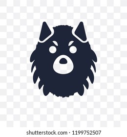 Keeshond dog transparent icon. Keeshond dog symbol design from Dogs collection. Simple element vector illustration on transparent background.