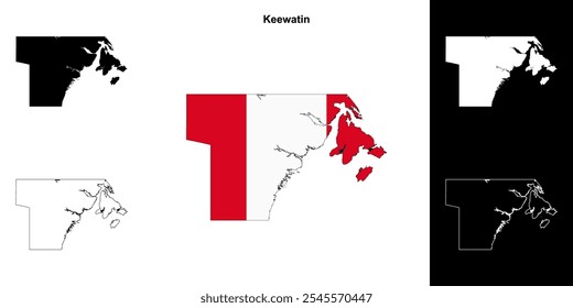 Conjunto de mapas da região de Keewatin (Nunavut)