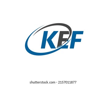 KEF letter creative modern elegant swoosh logo design