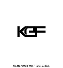 kef typography letter monogram logo design