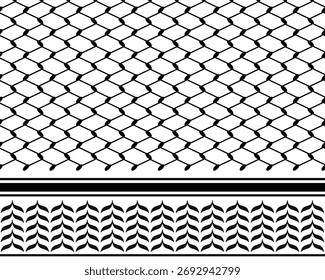 Keffiyeh Palestina Fishnet Patrón de fondo sin fisuras Fondo de pantalla