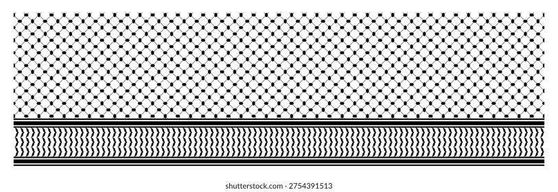Keffiyeh scarf seamless pattern vector illustration, Palestinian keffiyeh cloth pattern, Keffiyeh Palestine Cross Stitch Seamless Pattern Background Wallpaper, Oriental Arabian scarf pattern, Arabic scarf texture design, Arabic Cloth texture, Scarf Background design isolated.