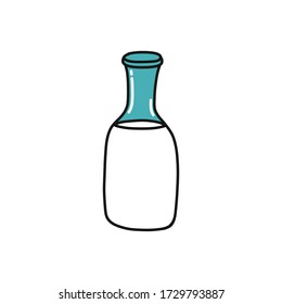 icono del doodle de kefir, ilustración del vector