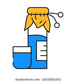 kefir milk product line icon vector. kefir milk product sign. isolated symbol illustration