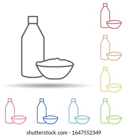 Kefir in multi color style icon. Simple thin line, outline vector of fast food icons for ui and ux, website or mobile application