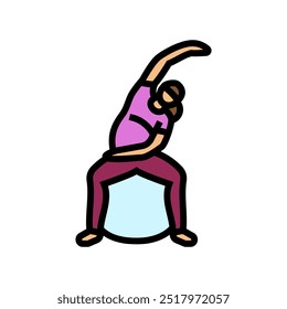 kegel exercises pregnant fitness color icon vector. kegel exercises pregnant fitness sign. isolated symbol illustration