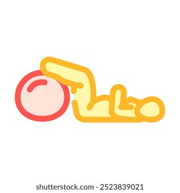 kegel exercises pregnant fitness color icon vector. kegel exercises pregnant fitness sign. isolated symbol illustration