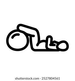 kegel exercises pregnant fitness line icon vector. kegel exercises pregnant fitness sign. isolated contour symbol black illustration