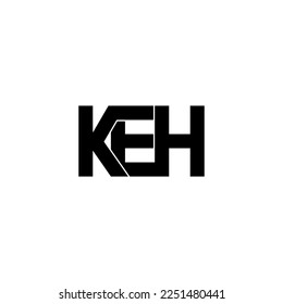 keh initial letter monogram logo design