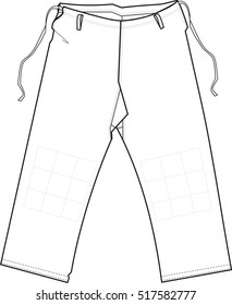 Keikogi Pants, Technical Scketch