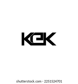 diseño de logotipo de monograma de letras iniciales de kek