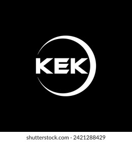 Diseño del logotipo de la carta KEK, inspiración para una identidad única. Elegancia moderna y diseño creativo. Marca tu éxito con el impresionante logotipo.