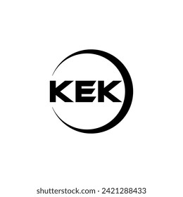 Diseño del logotipo de la carta KEK, inspiración para una identidad única. Elegancia moderna y diseño creativo. Marca tu éxito con el impresionante logotipo.