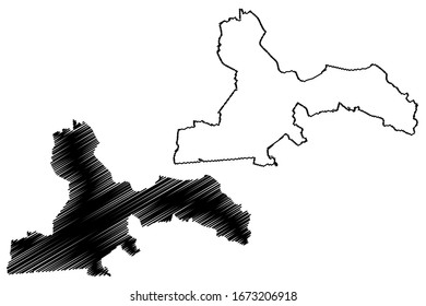 Kekava Municipality (Republic of Latvia, Administrative divisions of Latvia, Municipalities and their territorial units) map vector illustration, scribble sketch Kekava map