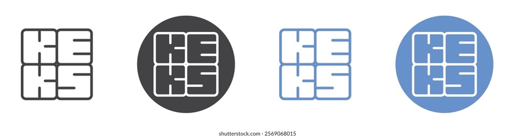 Keks pay icon vector symbol outline sign