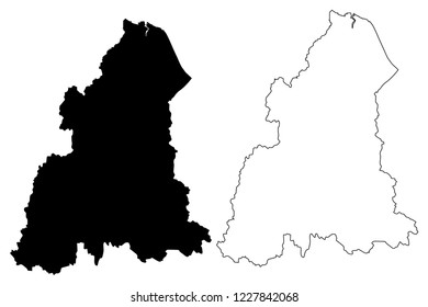 Kelantan (States and federal territories of Malaysia, Federation of Malaysia) map vector illustration, scribble sketch Kelantan Darul Naim map