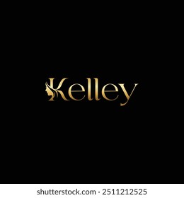 Kelley Name Creative feminine logo Vector , Kelley spa, salon, Luxury Logo Design