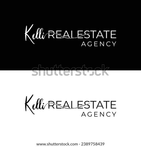 Kelly Real Estate Word Mark Logo Design 