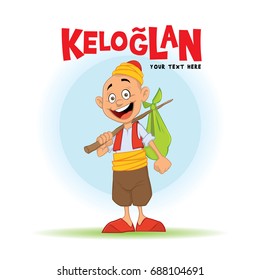 Ilustración del carácter de la historia turca de Keloglan