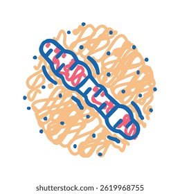 queloide cicatriz ícone doodle esboço vetor. sinal de cicatriz queloide. símbolo isolado ilustração