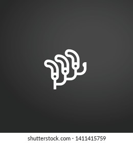 Kelp vector icon. Kelp concept stroke symbol design. Thin graphic elements vector illustration, outline pattern for your web site design, logo, UI. EPS 10.