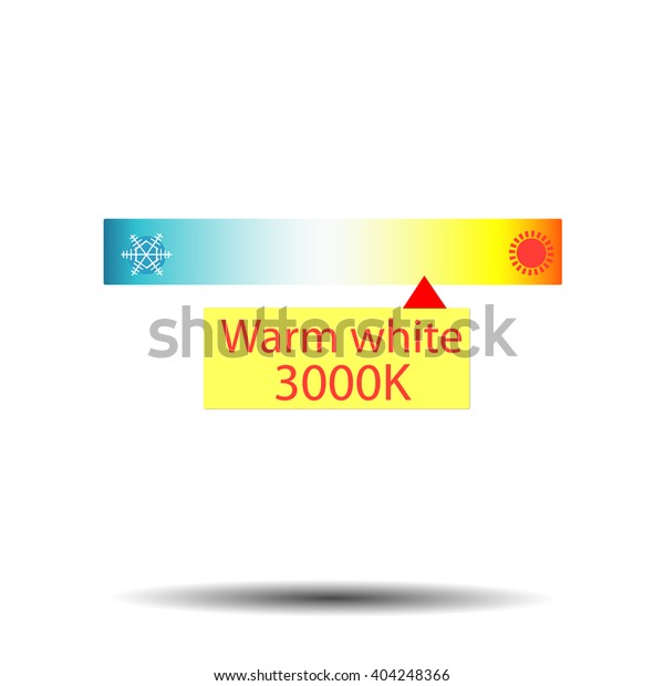 Kelvin Color Temperature Scale Chart Led Stock Vector ...