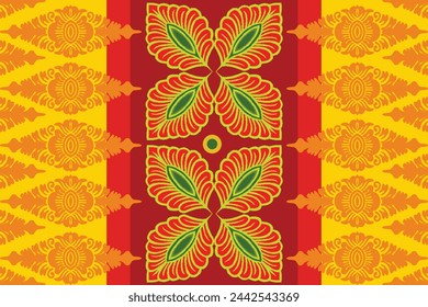 The Kembang Kates Batik motif and its development is a very exclusive motif. Suitable for various functions. Vector EPS 10