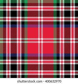 Kemp tartan fabric textile check pattern seamless.Vector illustration. EPS 10. No transparency. No gradients.