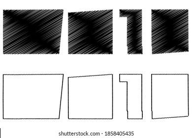 Kemper, Jones, Forrest and Jasper County, Mississippi (U.S. county, United States of America, USA, U.S., US) map vector illustration, scribble sketch map