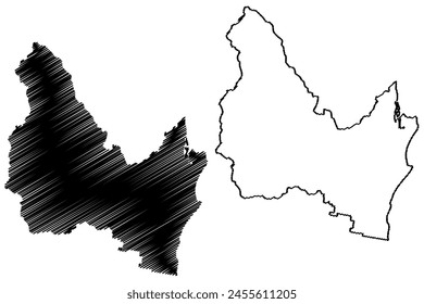 Kempsey Shire (Commonwealth of Australia, New South Wales, NSW) map vector illustration, scribble sketch Kempsey map