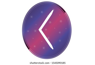 Kenaz runes symbol vector images