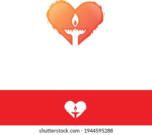 Kendal logo Heart logo Flame logo
