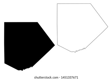 Kendall County, Texas (Counties in Texas, United States of America,USA, U.S., US) map vector illustration, scribble sketch Kendall map