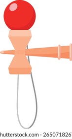 Kendama com bola na taça - Vetor de brinquedo japonês tradicional