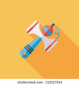 Kendama flat icon with long shadow,eps10