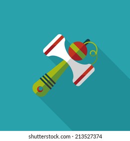Kendama flat icon with long shadow,eps10