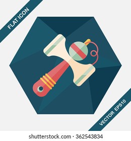 Kendama flat icon with long shadow,eps10