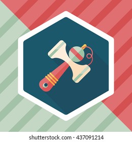 Kendama flat icon with long shadow,eps10
