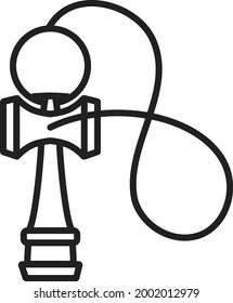 Icono de Kendama, ilustración vectorial