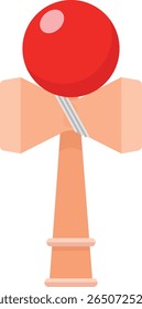 Kendama - Ilustração tradicional japonesa do vetor do brinquedo