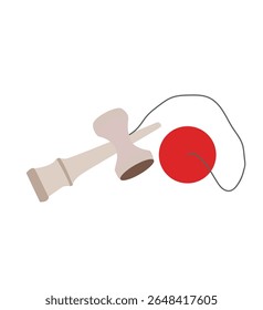 Brinquedo tradicional de Kendama do Japão. Jogos japoneses