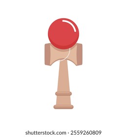 Kendama vector illustration on white background. Kendama is a traditional Japanese toy.