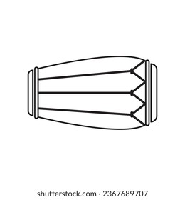 Kendang icon, traditional Indonesian musical instrument,vector illustration symbol design