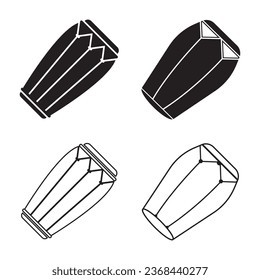 Kendang icon, traditional Indonesian musical instrument,vector illustration symbol design