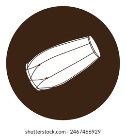 Kendang icon, traditional Indonesian musical instrument,vector illustration symbol design