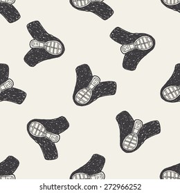 kendo doodle seamless pattern background