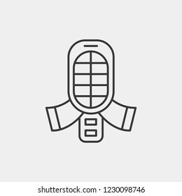 Kendo icon isolated on background. Sports symbol modern, simple, vector, icon for website design, mobile app, ui. Vector Illustration