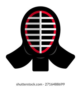Icono de máscara de Kendo. Icono de hombres de Kendo. Vector.