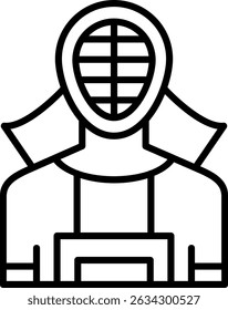 Novo Vetor de Design de Ícone Criativo do Kendo