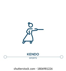 kendo Umriss Vektorsymbol. einfache Elementgrafik. kendo Umrisssymbol aus dem Sportkonzept. kann für Web und mobile

